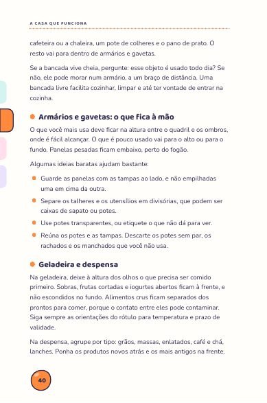 Cozinha: o que fica à mão
